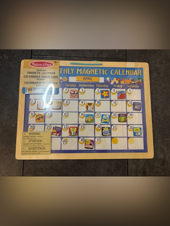 Melissa & Doug Other - Melissa & Doug Blue and Yellow Monthly Magnetic Calendar Board
